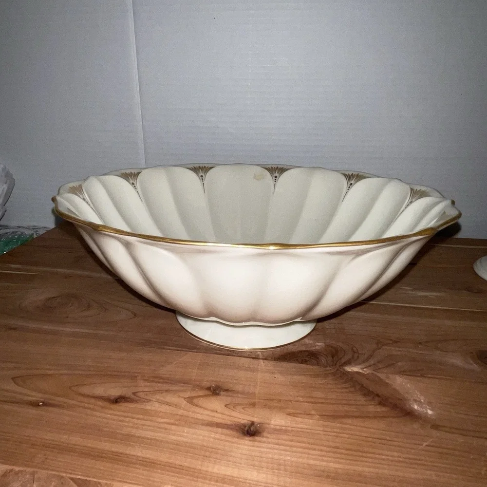 Vintage Lenox Bowl, Fruit Dish, Candy Gold Trim Dish Bowl Victorian